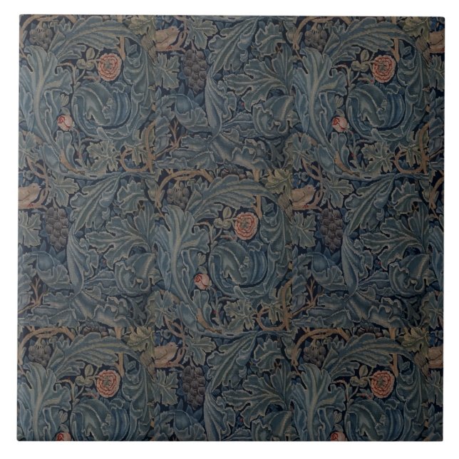 William Morris Vintage Acanthus and Vine Tile (Front)