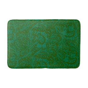 William Morris Vintage, Anemone in Emerald Green Bath Mat