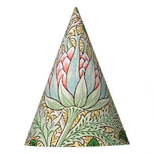William Morris Vintage Artichoke Floral Pattern Pa Party Hat