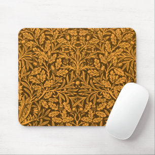 William Morris Vintage Autumn Gold Oak Pattern Mouse Pad