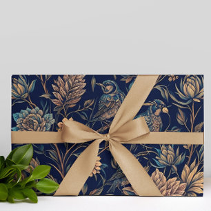 William Morris Vintage Bird Flower Plant Pattern Wrapping Paper
