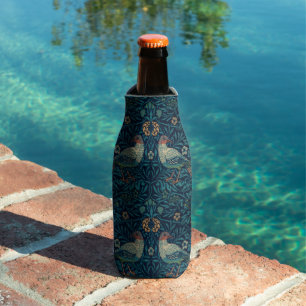 William Morris Vintage Blue Birds Pattern Bottle Cooler