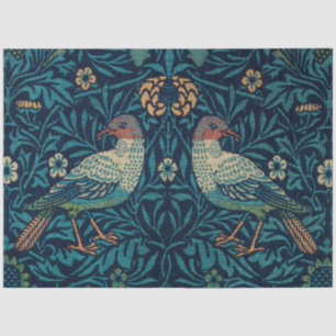 William Morris Vintage Blue Birds Pattern Tissue P Paper