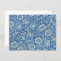 William Morris Vintage Blue Floral Pattern