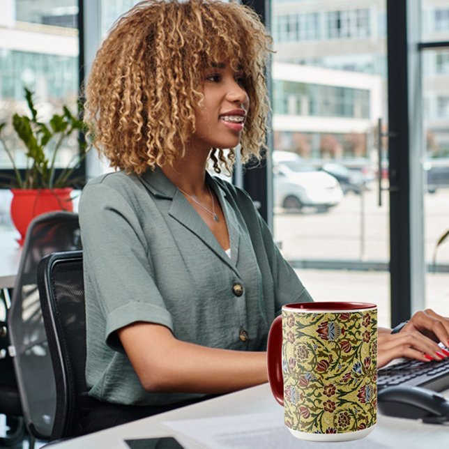 William Morris Vintage Blue Green Red Mug (Creator Uploaded)