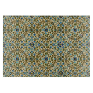 William Morris Vintage Blue Vine Seamless Pattern Cutting Board