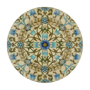 William Morris Vintage Blue Vine Seamless Pattern Cutting Board