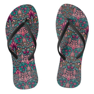 William Morris Vintage Botanical Pattern  Jandals
