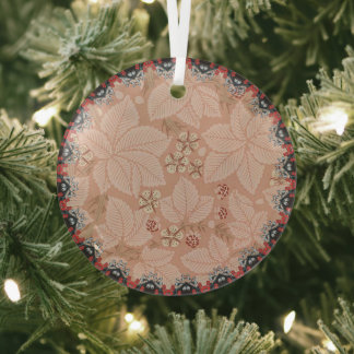 William Morris Vintage Bramble Pattern Glass Tree Decoration