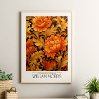 William Morris Vintage Burnt Orange Wildflowers