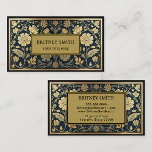 William Morris vintage Compton Floral Art Nouveau Business Card