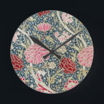 William Morris Vintage Cray Pattern Wall Clock<br><div class="desc">This gorgeous vintage print by iconic William Morris - one of the most influential designers of the 19th century - looks fabulous on this wall clock. William Morris founded the Art Nouveau Arts and Crafts Movement in Britain and created some incredible and recognisable fabrics and textiles. This vintage Cray print...</div>