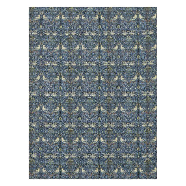William Morris Vintage Floral Bird  Tablecloth (Front)