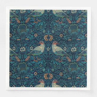 William Morris Vintage Floral Birds Napkin