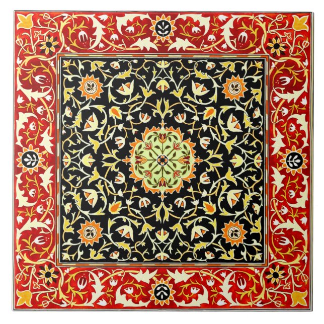 William Morris Vintage Floral Design Tile (Front)