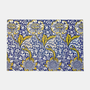 William Morris vintage floral pattern Doormat