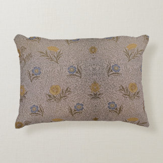 William Morris Vintage Floral Pattern Foliage Blue Decorative Cushion