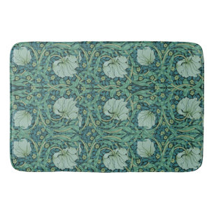 William Morris Vintage Floral Pattern Pimpernel Bath Mat
