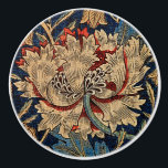 William Morris Vintage Floral Pattern Red Blue     Ceramic Knob<br><div class="desc">The design on this product was inspired by an 1876 printed fabric designed by William Morris a well-known British textile designer and manufacturer who lived from 1834 to 1896. Morris was a major contributor to the revival of traditional British textile arts and methods of production. He is recognised as one...</div>