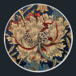 William Morris Vintage Floral Pattern Red Blue     Ceramic Knob<br><div class="desc">The design on this product was inspired by an 1876 printed fabric designed by William Morris a well-known British textile designer and manufacturer who lived from 1834 to 1896. Morris was a major contributor to the revival of traditional British textile arts and methods of production. He is recognised as one...</div>