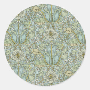 William Morris Vintage Floral Spring Thicket Classic Round Sticker