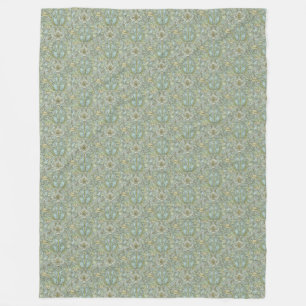 William Morris Vintage Floral Spring Thicket Fleece Blanket