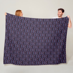 William Morris Vintage Floral Textile Embroidery Fleece Blanket