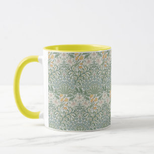 William Morris Vintage Floral Yellow Blue Garden Mug