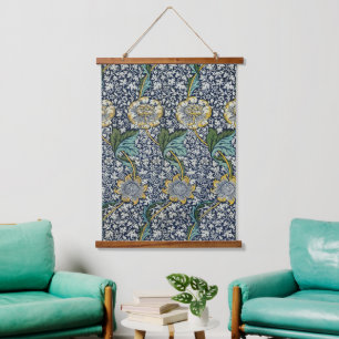 William Morris - Vintage Flowers & leaves Pattern Hanging Tapestry