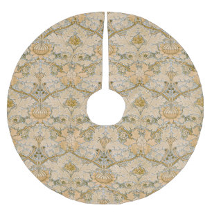 William Morris - Vintage Foliage & Floral Pattern Brushed Polyester Tree Skirt