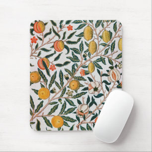 William Morris Vintage Fruit Pomegranate White Mouse Pad