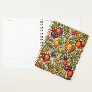 William Morris vintage Fruits Floral pattern Planner