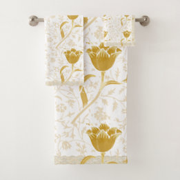 William Morris Vintage Gold Tulip Towel