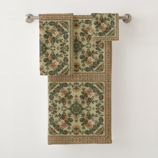William Morris vintage Honeysuckle Floral Pattern Bath Towel Set