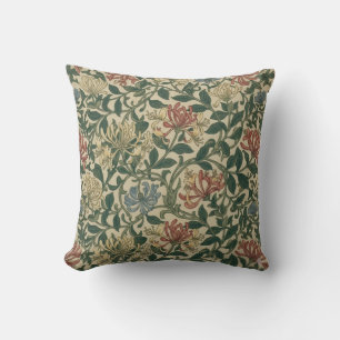 William Morris vintage Honeysuckle Floral Pattern Cushion