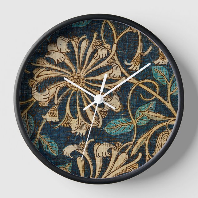William Morris Vintage Honeysuckle Pattern  Clock (Front)