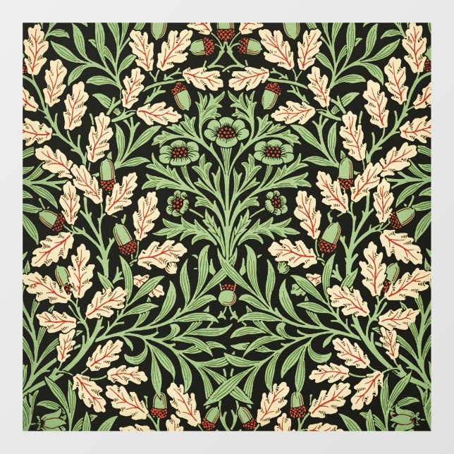 William Morris Vintage Oak Black Red Pattern (Sheet)