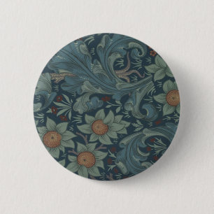 William Morris Vintage Orchard Floral Design 6 Cm Round Badge