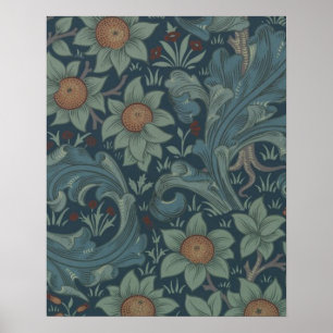 William Morris Vintage Orchard Floral Design Poster