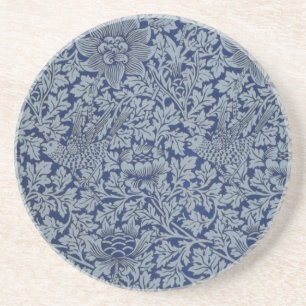 William Morris Vintage Pattern Bird and Anemone    Coaster