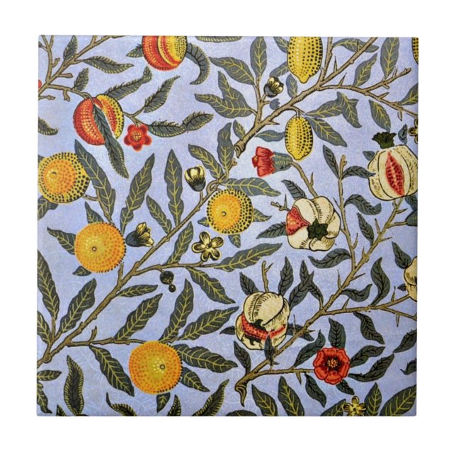 William Morris vintage pattern, Fruit Tile (Front)