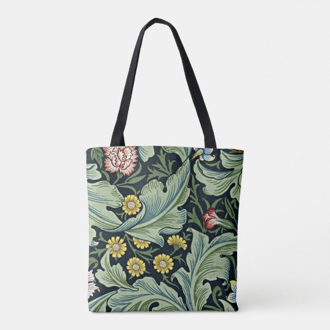 William Morris vintage pattern, Leicester Tote Bag (Back)
