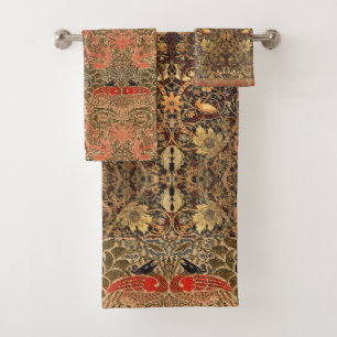 William Morris  Vintage Peacock Dragon Bath Towel Set