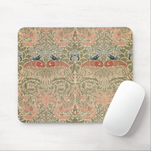William Morris Vintage Peacock & Dragon Wallpaper Mouse Pad