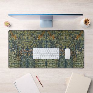 William Morris Vintage Pheasant Squirrel Flower Desk Mat