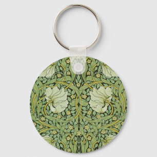 William Morris Vintage Pimpernel Floral Pattern Key Ring