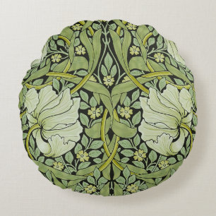 William Morris Vintage Pimpernel Floral Pattern Round Cushion