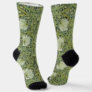 William Morris Vintage Pimpernel Floral Pattern Socks