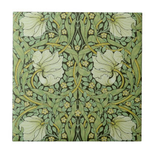 William Morris Vintage Pimpernel Floral Pattern Tile