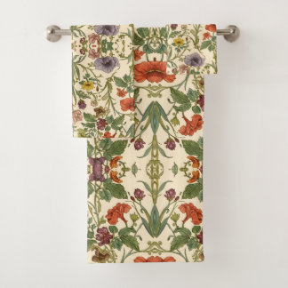 William Morris vintage Pimpernel Pre-Raphaelite Bath Towel Set
